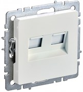 IEK Brite Base жемчуг розетка компьютерная 2-ая RJ45 кат.6 BR-K20-2-K36