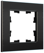 IEK Brite Decor чёрный металл рамка 1 место BR-M12-M-K02