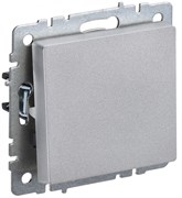 IEK Brite Base алюминий выключатель 1-клавишный проходной 10А BR-V12-0-10-K47