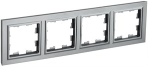 IEK Brite Base сталь рамка 4 места BR-M42-K46