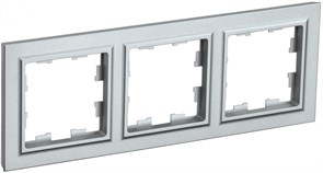 IEK Brite Base алюминий рамка 3 места BR-M32-K47