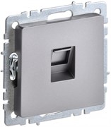 IEK Brite Base сталь розетка компьютерная RJ45 кат.5E BR-K10-1-K46