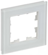 IEK Brite Decor белый матовый стекло рамка 1 место BR-M12-G-31-K01