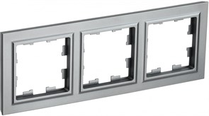 IEK Brite Base сталь рамка 3 места BR-M32-K46