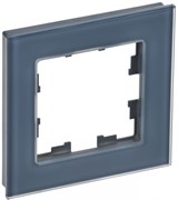 IEK Brite Decor маренго матовый стекло рамка 1-местная BR-M12-G-31-K35