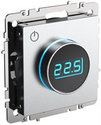 IEK Brite Base алюминий термостат электронный с индикацией  (терморегулятор) BR-RT11-K47