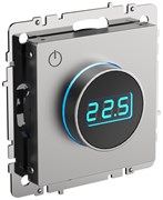 IEK Brite Base сталь термостат электронный с индикацией  (терморегулятор) BR-RT11-K46