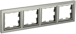 IEK Brite Base шампань рамка 4 места BR-M42-K37