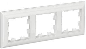 IEK Brite Decor белый 3D-форма рамка 3 места BR-M32-12-K01