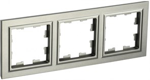 IEK Brite Base шампань рамка 3 места BR-M32-K37
