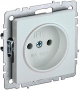 IEK Brite Base жемчуг розетка 1-м без заземления, без защитных створок 10А BR-R10-10-K36
