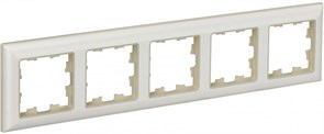 IEK Brite Decor жемчуг 3D-форма рамка 5-местная BR-M52-12-1-K10