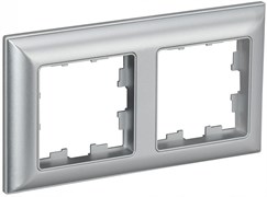 IEK Brite Decor алюминий 3D-форма рамка 2 места BR-M22-12-K47