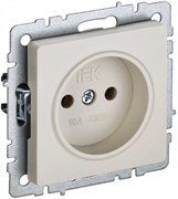 IEK Brite Base бежевый розетка 1-м без заземления, без защитных створок 10А BR-R10-10-K10