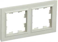 IEK Brite Base бежевый рамка 2 места BR-M22-K10