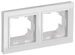 IEK Brite Base белый рамка 2 места  IP44 BR-M22-44-K01