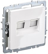 IEK Brite Base белый розетка двойная RJ11+RJ45 кат.5E BR-KT20-O-1-K01