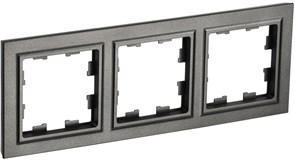 IEK Brite Base тёмная бронза рамка 3 места BR-M32-K45