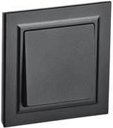IEK Brite чёрный выключатель 1-клавишный 10А в сборе BR-V10-0-10-K02-F