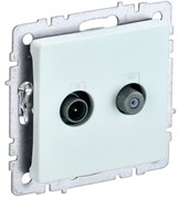 IEK Brite Base жемчуг розетка двойная TV+SAT BR-AF20-O-K36