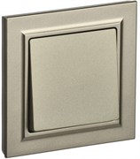 IEK Brite шампань выключатель 1-клавишный 10А в сборе BR-V10-0-10-K37-F