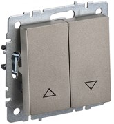 IEK Brite Base шампань Выключатель жалюзи 10А BR-V15-0-10-K37