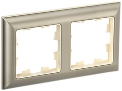 IEK Brite Decor шампань 3D-форма рамка 2 места BR-M22-12-3-K10