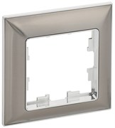 IEK BRITE Рамка 1-мест. РУ-1-Бр хром/никель BR-M12-12-4-K23