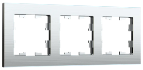 IEK Brite Decor алюминий металл рамка 3 места BR-M32-M-K47