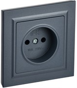 IEK Brite маренго розетка без заземления, шторок, 10А в сборе BR-R10-10-K35-F