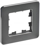 IEK Brite Decor титан металл скруглённые углы рамка 1 место BR-M12-M-01-K48