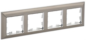 IEK BRITE Рамка 4-мест. РУ-4-Бр хром/никель BR-M42-12-4-K23