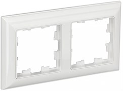 IEK Brite Decor белый 3D-форма рамка 2 места BR-M22-12-K01