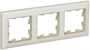 IEK Brite Decor жемчуг 3D-форма рамка 3-местная BR-M32-12-1-K10