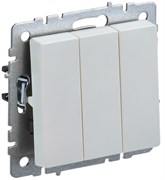 IEK Brite Base жемчуг выключатель 3 клавишный 10А BR-V30-0-10-K36