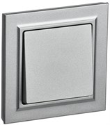 IEK Brite алюминий Выключатель 1-клавишный 10А в сборе BR-V10-0-10-K47-F