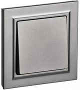 IEK Brite сталь выключатель 1-клавишный 10А в сборе BR-V10-0-10-K46-F