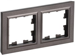 IEK Brite Base тёмная бронза рамка 2 места  IP44 BR-M22-44-K45