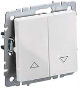 IEK Brite Base белый выключатель жалюзи 10А BR-V15-0-10-K01