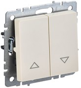 IEK Brite Base бежевый выключатель жалюзи 10А BR-V15-0-10-K10