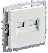 IEK Brite Base жемчуг розетка компьютерная двойная кат.5E RJ45 BR-K20-1-K36