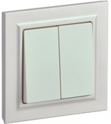 IEK Brite жемчуг выключатель 2- клавишный. 10А в сборе BR-V20-0-10-K36-F