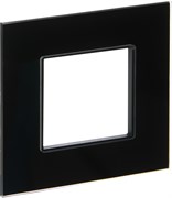 IEK SKANDY Стекло Черный Рамка 1-ая SK-F21Bl SK-M12-G-K02