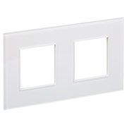 IEK SKANDY Стекло Арктический белый Рамка 2-ая SK-F22W SK-M22-G-K01