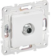 IEK SKANDY Арктический белый Розетка TV проходная SK-A17W SK-A10-P-K01