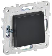 IEK SKANDY Черный Выключатель 1-клавишный 10А SK-V01Bl SK-V10-0-10-K02