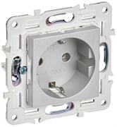 IEK SKANDY Серебряный Розетка с/з без защитных шторок 16А SK-R05S SK-R11-16-K23
