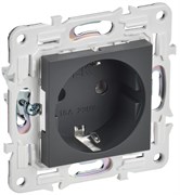 IEK SKANDY Титан Розетка с/з без защитных шторок 16А SK-R05T SK-R11-16-K48