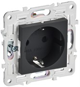 IEK SKANDY Графит Розетка с/з с защитными шторками 16А SK-R04G SK-R14-16-K53