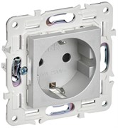 IEK SKANDY Серебряный Розетка с/з с защитными шторками 16А SK-R04S SK-R14-16-K23